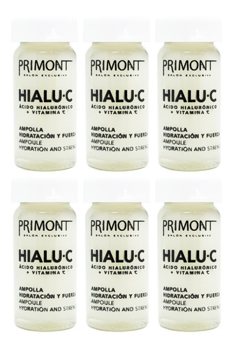 Primont Hialu C Acido Hialuronico X6 Ampollas Cabello 3c