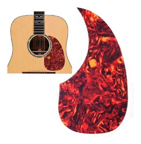 Pickguard Carey Tipo Gota Para Guitarra Acústica / Clásica