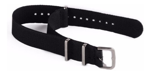 Malla Para Reloj Nato 20 Mm Nylon Militar Negro Zona Tigre