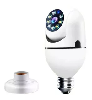 Lampara Wifi Led Ip Camara Hd 360° Motorizada Espia Graba