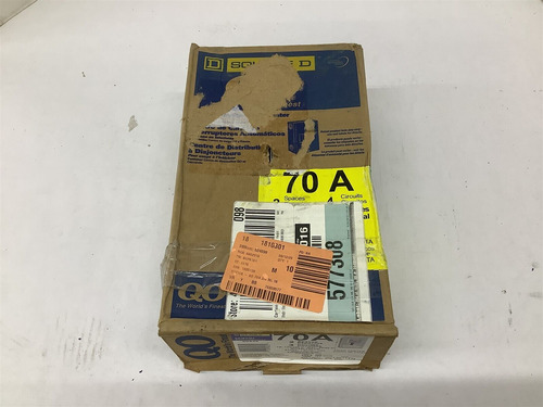 Square D Qo24l70fcp Circuit Breaker Load Center 70 Amp 1 Ccf (Reacondicionado)