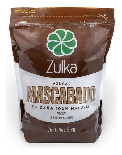Azucar Mascabado 2 Kg Zulka De Caña 100% Natural