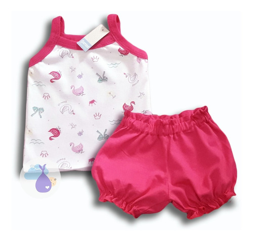 Conjunto Cisne Fucsia Bebe Gamise Tienda De Ropitas