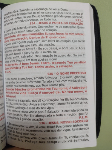 Harpa Completa Letra Gigante Refrão Vermelho Com 640 Hinos