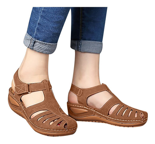 Sandalias De Mujer Zapatos Planos De Color Sólido 3662