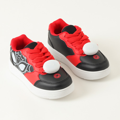 Zapatilla Con Luces Niño Spiderman Red Touch Negro Marvel