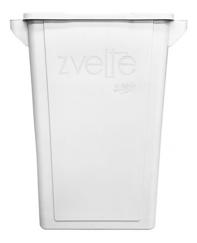 Bote Basura Slim Rectangular Blanco Tapa Balancín 87 Litros