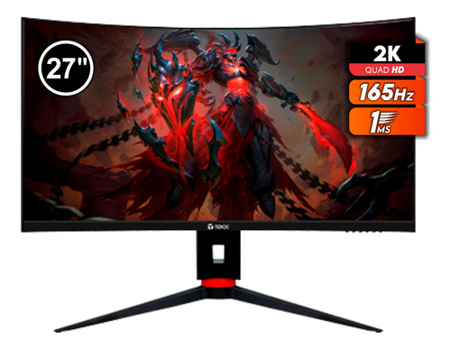 Monitor Teros Te-2765g 27 2k Curvo Hdmi Dp 165hz Pivot