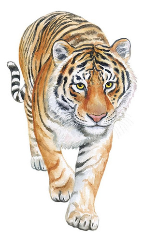 Adhesivo De Pared 3d Con Forma De Tigre, Multicolor, Arte Mu