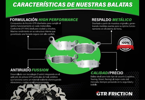Balatas Traseras Cerámicas Honda Cbr250r 11-18 Bybre