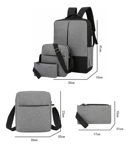 * Mochila De Computadora Multifuncional Para Hombres 3pcs