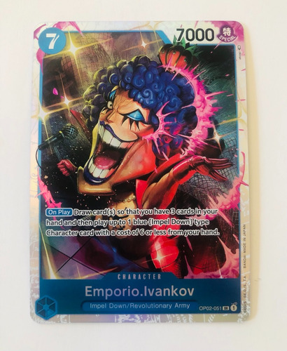 Emporio.ivankov Op02-051. Super Rare. One Piece Tcg.