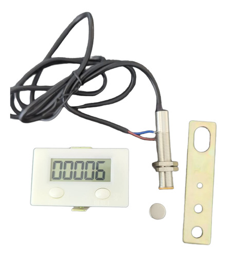 Contador Digital De Pulsos Magnéticos Contador De Proximidad Blanco
