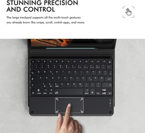 Funda Cover C/teclado Touchpad Samsung Tab S6 Lite P613 610