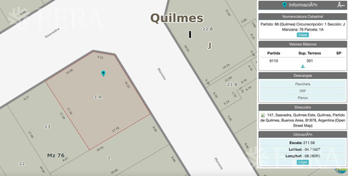Venta De Lote De 300 M2 En Quilmes