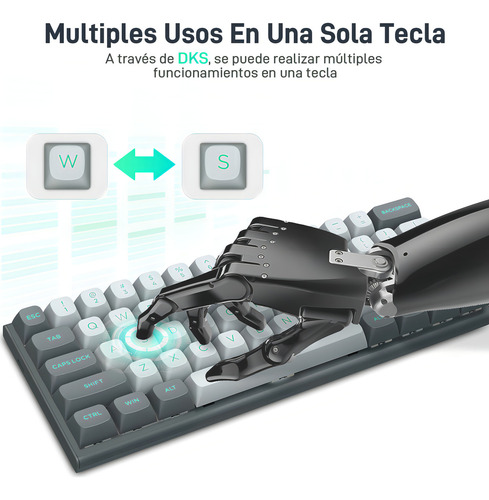 Teclado mecânico magnético programável profissional e-YOOSO 60% Rgb Hz-61, interruptor magnético com ação programável, operação Rt e Dks, teclado programável para jogadores em inglês ideal para jogos