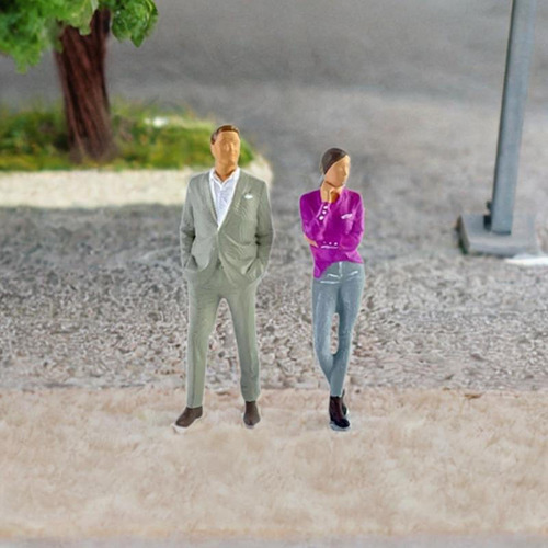 Figuras De Hombres Y Escala 1:64, 2 Piezas, Modelo De Gris