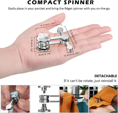 Versión Actualizada: Fidget Spinner, Metal Sensory Fidget...