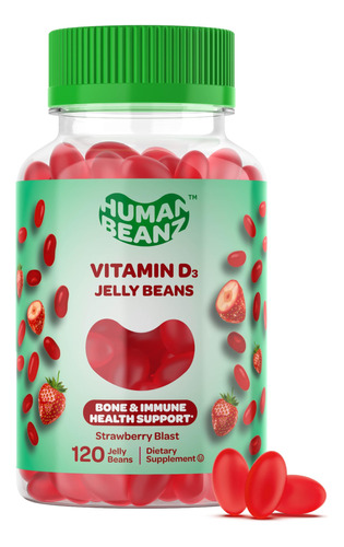 Human Beanz Vitamin D3 Jelly Bean Gummies For Adults, Immuni