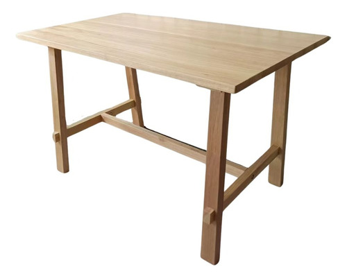 Mesa De Comedor Brig Madera Maciza Rubber Wood 120x70 Lcm