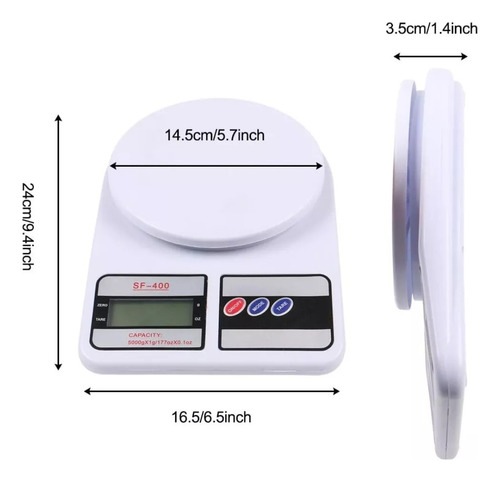 Balanza De Cocina Digital Precisión Medición 1g A 5kg Dh®