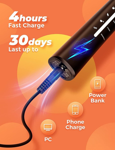 Imagen 6 de 7 de Cepillo De Dientes Eléctrico Con 8 Cabezales Teletiendauy