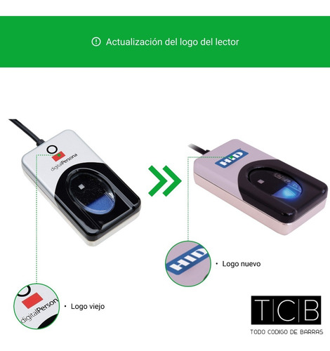 Imagen 5 de 7 de Lector De Huellas Usb Digital Persona Crossmatch Uareu 4500
