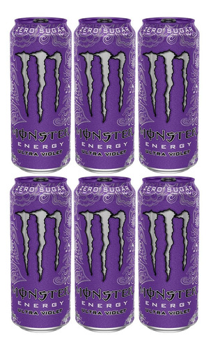 Energetico Monster Energy Ultra Violet De 473ml Caixa Com 6