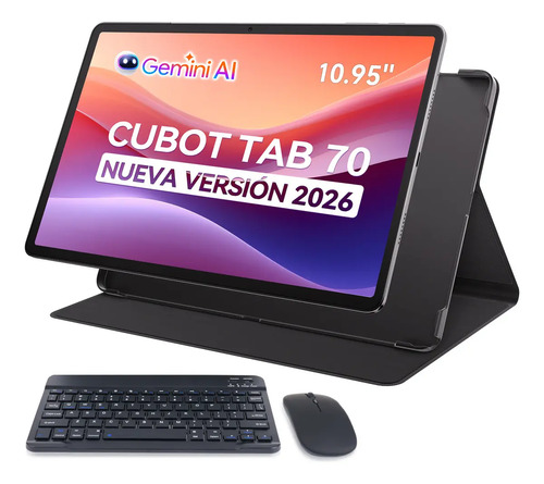 Tablet Cubot Tab 70 RAM 16GB ROM 128GB 10.95'' Android 14 Dual SIM Llamada Gris