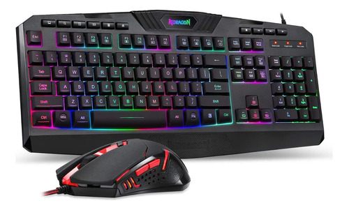 Combo Gaming Teclado Y Mouse Redragon S101 Español Rgb 