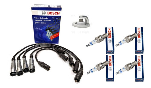 Kit Cables + Bujias Bosch Gnc Vw Gol Ab9 95 Al 99