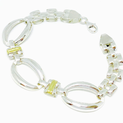 Pulsera Panter - Ovales Plata Y Oro Po 039