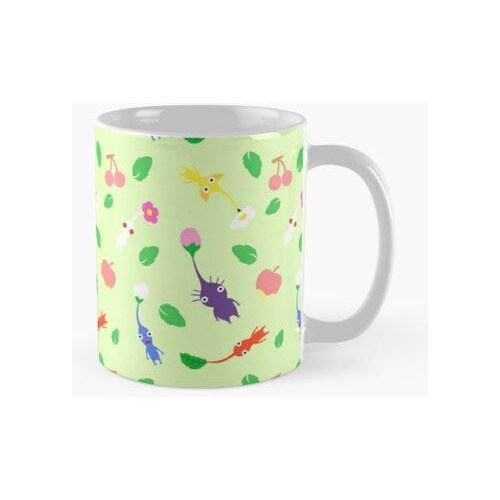 Taza Cute Pikmin Pattern Calidad Premium