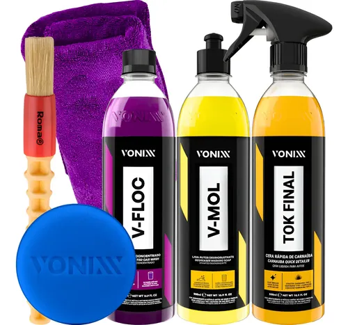 Kit Tok Final V-floc V-mol Shampoo Automotivo Desincrustante