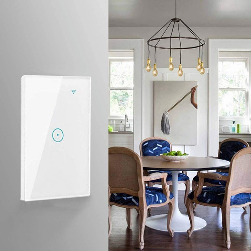 Imagen 4 de 6 de Interruptor De Luz Inteligente Wifi Interruptor Pared 1 Gang