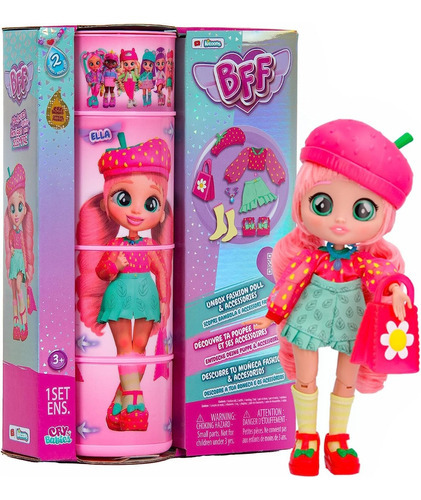 Cry Babies Muñeca Ella Bff Llorones Con Accesorios 