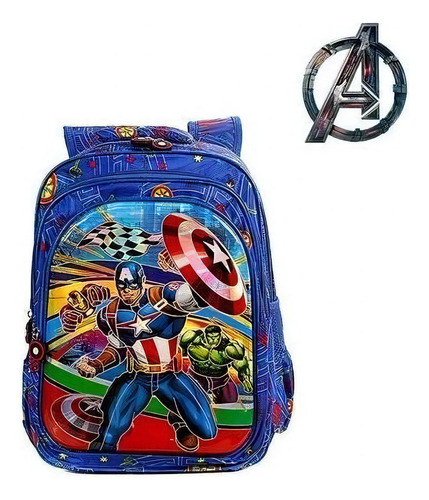 Mochila Escolar Infantil De Costas Capitão América Avengers