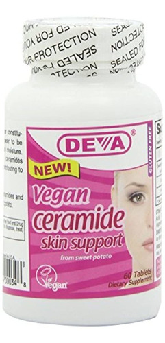 Deva Nutrition Deva Vegan Ceramide Skin Support, 30001, 60,