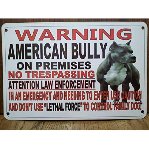 Señal De Metal De Advertencia De Perro American Bully ...