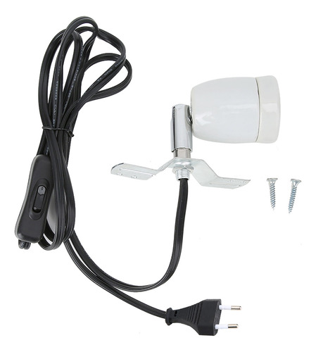 Suporte Térmico Cerâmico E27 Rotatable Reptile Pet Clip Bulb