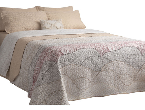 Imagen 4 de 6 de Cubrecama Verano 2 1/2 Pl Estampado + Fundas Jean Cartier