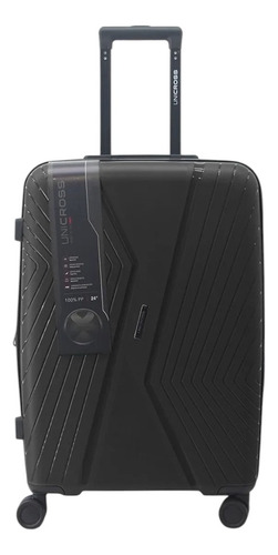 Valija Rigida 28 Polipropileno 4ruedas+mochila Portanotebook Negro Rayas