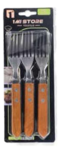 Set 3 Cubiertos Mango Madera 18,2cm