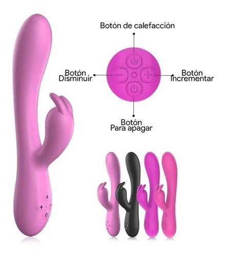 Vibrador De Conejo Dildo Consolador Recargable Calefacción
