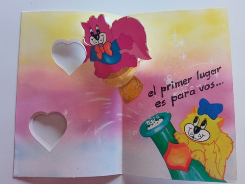 4 Tarjetas Día Del Amigo Dibujos Infantiles Vintage Retro