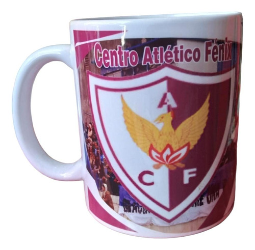 Taza C. A. Fénix, Mod 2 Con Estadio Y Código Qr Con Himno 