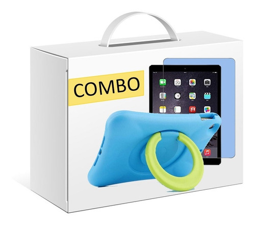 Funda Pepkoo Para Niños iPad 9.7 2017 2018 + Vidrio + Envio