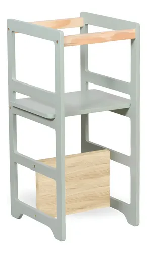 Torre Verde Montessouri De Aprendizagem 4 Em 1 Laqueada Verde Cha...