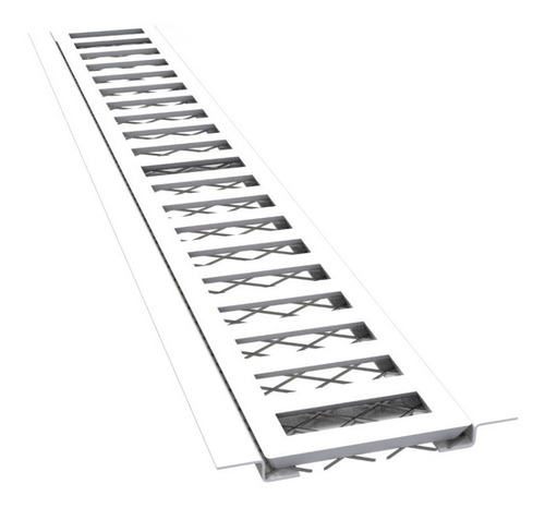 Kit 2 Ralo Linear 10x100 Cm Grelha Aluminio (modular 50cm)