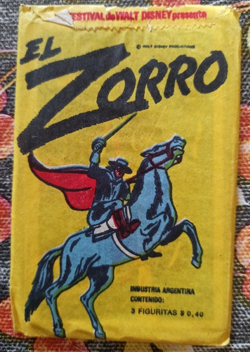 Sobres De Figuritas Cerrados Del Zorro 